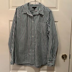 J Crew Women’s striped cotton blouse, sz 14